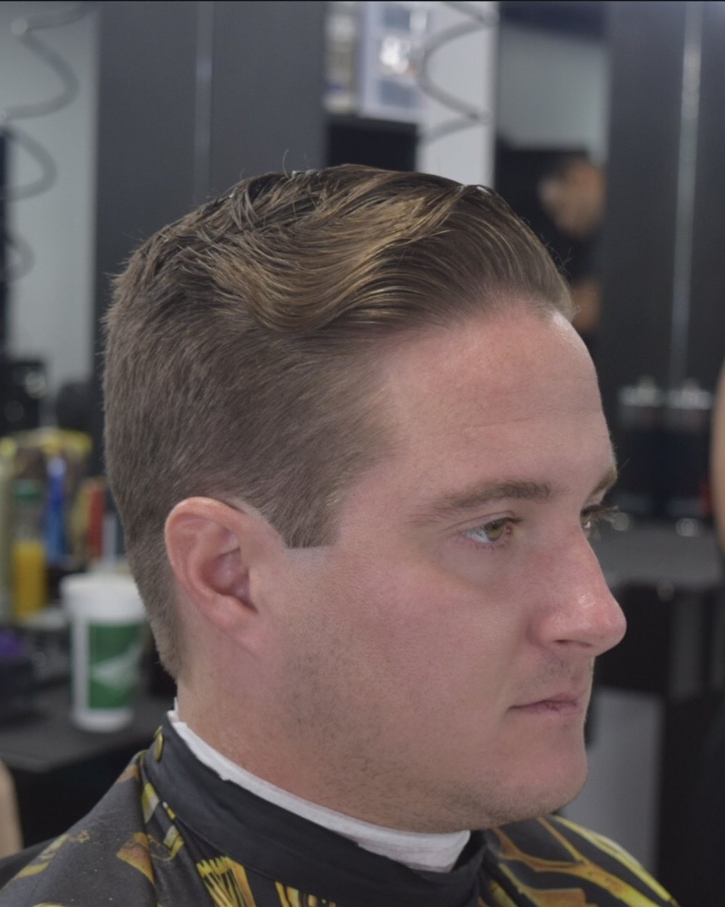 After: classic tapered side-part