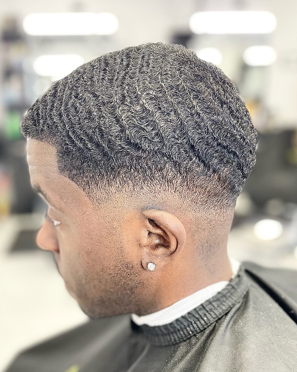 360 waves with a drop fade, side view