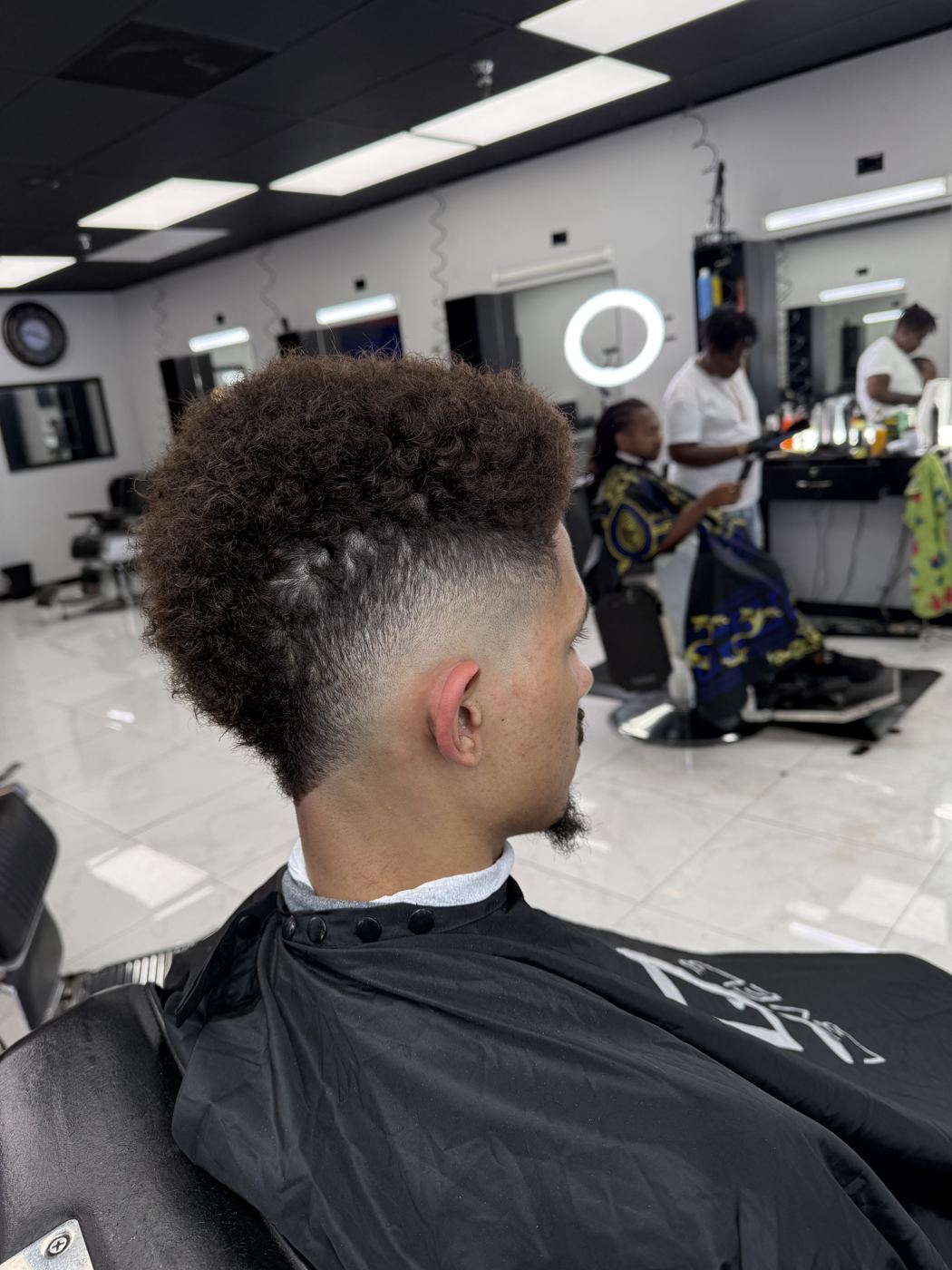 Burst fade mohawk
